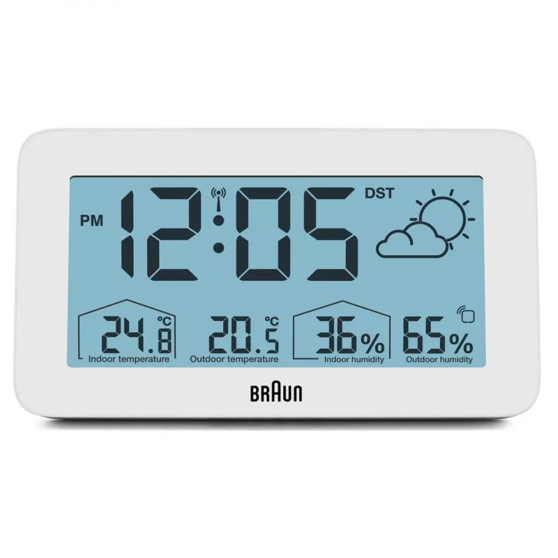 Braun BC13WP-DCF Wecker Digitaler Wecker Weiß