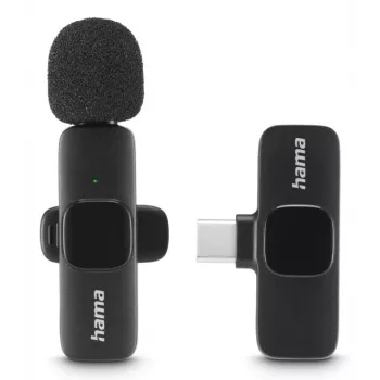 Hama Smart Wireless schwarzes Lavalier-Ansteckmikrofon