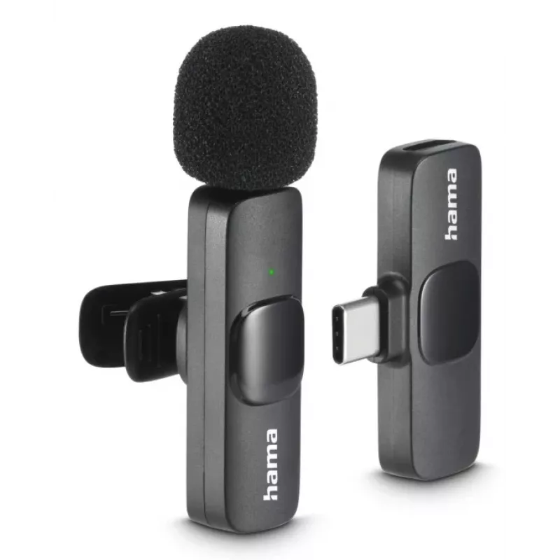 Hama Smart Wireless schwarzes Lavalier-Ansteckmikrofon