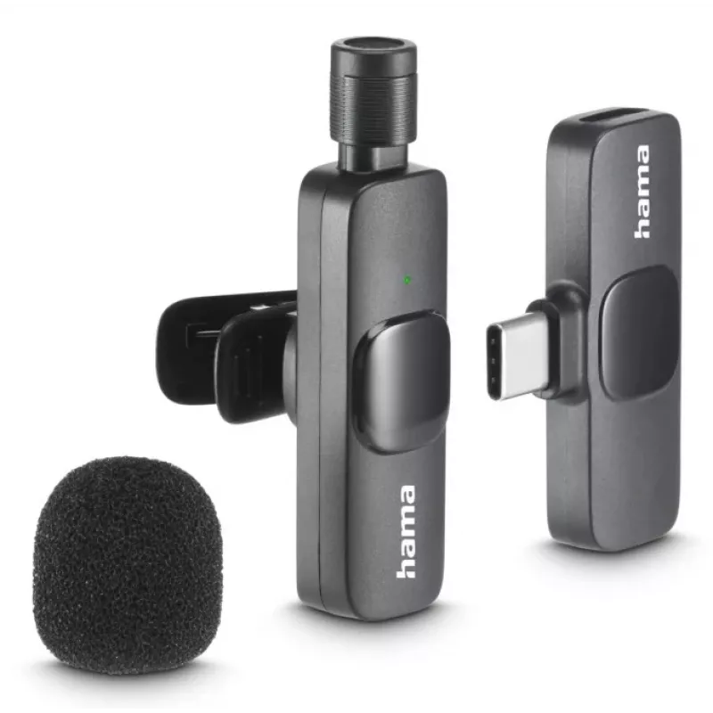 Hama Smart Wireless schwarzes Lavalier-Ansteckmikrofon