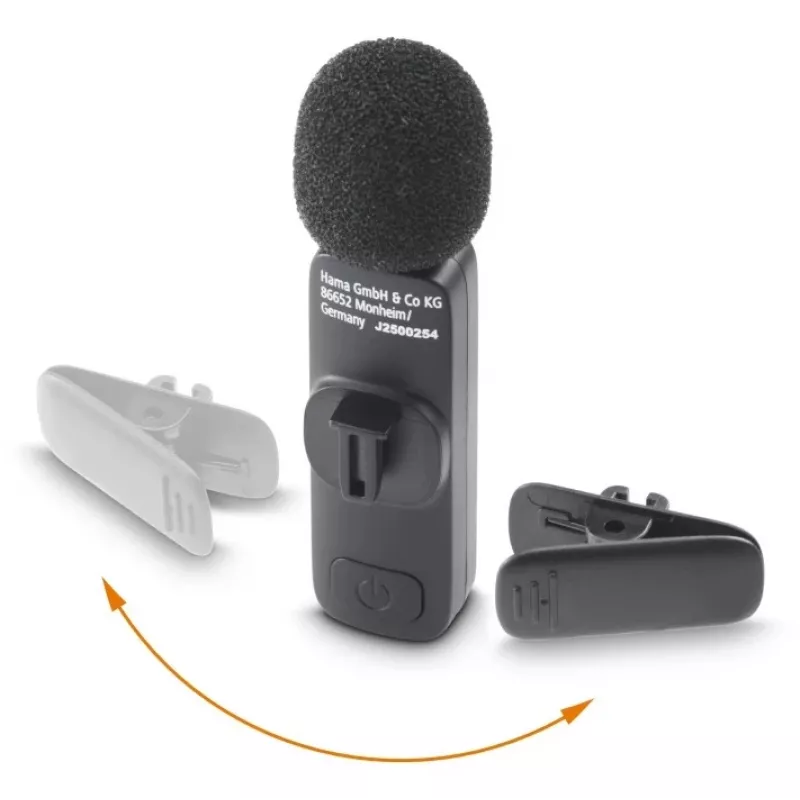 Hama Smart Wireless schwarzes Lavalier-Ansteckmikrofon