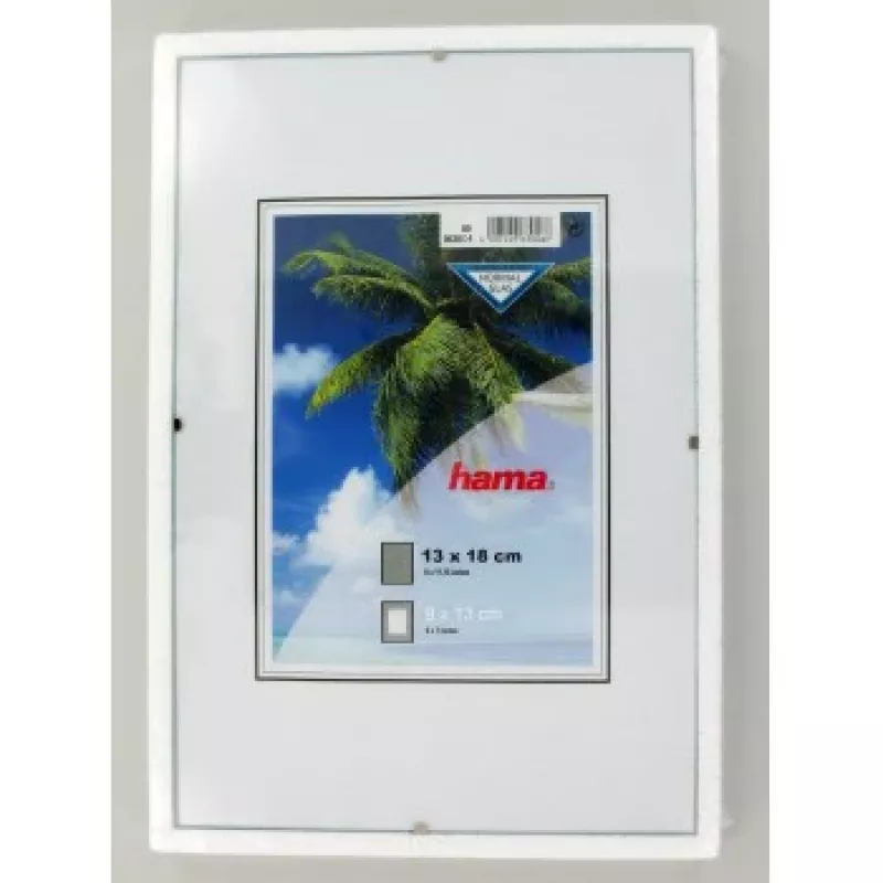 Hama Clip-Fix 13 x 18 Transparenter Glas-Bilderrahmen 9 x 13 cm