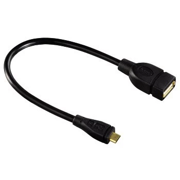 Hama USB 2.0 Adapterkabel USB-Kabel 0,15 m USB A Micro-USB B Schwarz