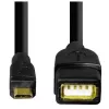 Hama USB 2.0 Adapterkabel USB-Kabel 0,15 m USB A Micro-USB B Schwarz
