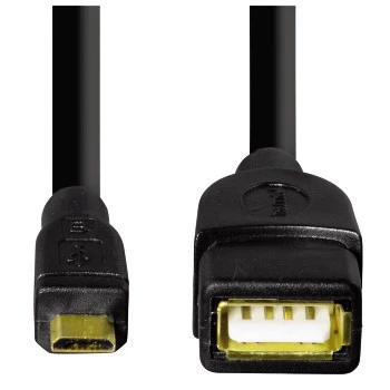 Hama USB 2.0 Adapterkabel USB-Kabel 0,15 m USB A Micro-USB B Schwarz