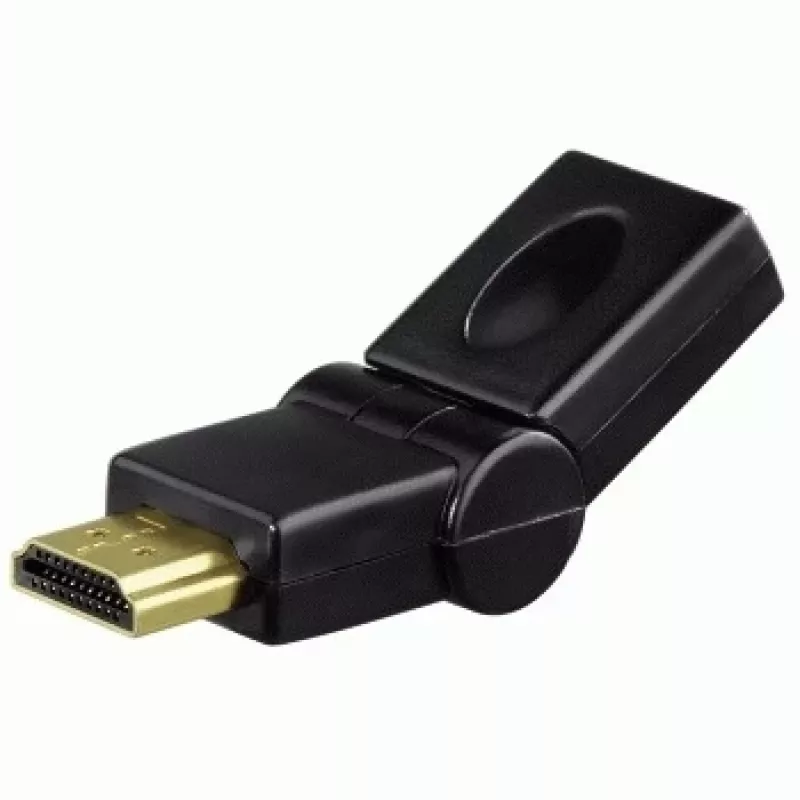 Hama Kompakt-Adapter HDMI-Stecker - HDMI-Buchse, schwenkbar, schwarz
