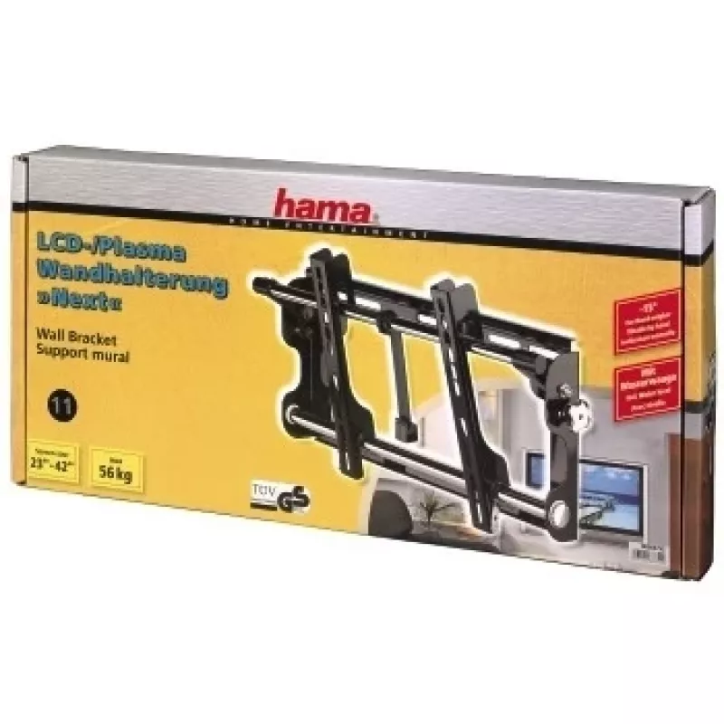 Hama „Next“ Plasma-/LCD-Wandhalterung, VESA 400x200 Schwarz