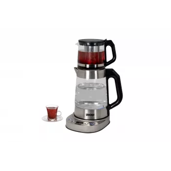 Unold 18215 Samowar Selin elektrischer Wasserkocher 1,7 L 1800 W Edelstahl