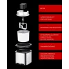 Unold Eismaschine Gelato 1,5 L, Traditionelle Eismaschine, 1,5 L, 1 Schüsseln, Schwarz, Edelstahl, 30 min, LCD