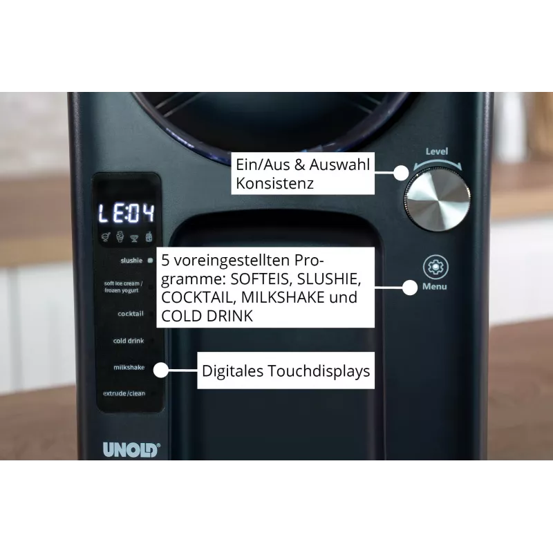 Unold 2in1-Slush- und Softeismaschine Sofie 48956 1400 L 150 W Schwarz