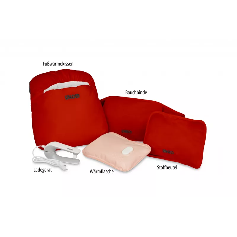 Unold Wärmi Premium Set - Elektrische Wärmflasche 86023 electric hot-water bottle 380 W Rot