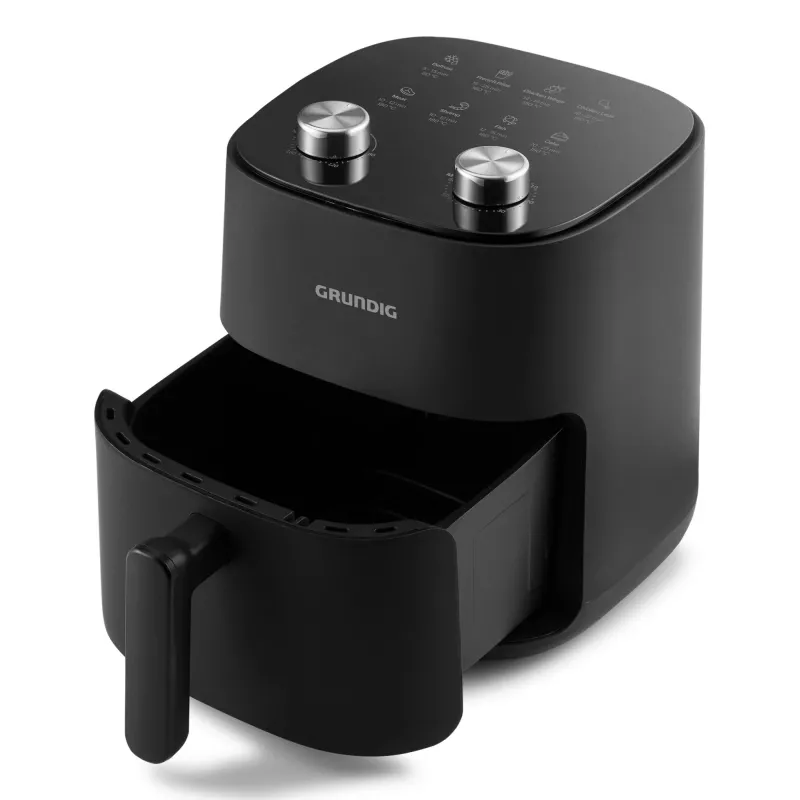 Grundig FRY 6321 L Single 4,7 L Standgerät 1500 W Heißluftfritteuse Schwarz