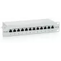Equip 12-Port Cat.6 geschirmtes Patchpanel, Hellgrau, RJ-45, Gold, Cat6, Rackmontage, 1U, Grau