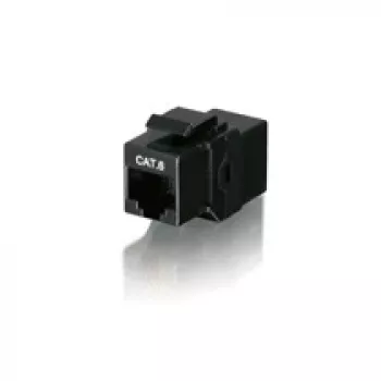 Equip Cat.6 Ungeschirmter Keystone Inline-Koppler, Schwarz, Gold, 15 mm, 33 mm, 20 mm, 75 g