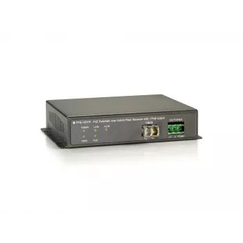 LevelOne PoE over Hybrid Kabel Receiver, 1 PoE-Ausgang, Netzwerkempfänger, 2000 m, 100 Mbit/s, Vollduplex, Halbduplex, 1000 Einträge, 14880 pps