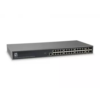 LevelOne TURING 26-Port L3 Lite Managed Gigabit Switch, 2 x SFP/RJ45 Combo