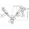 Equip 13–27 Zoll interaktive duale Monitor-Tischhalterung