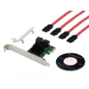 Conceptronic EMRICK 4-Port SATA PCIe Adapter mit SATA-Kabel