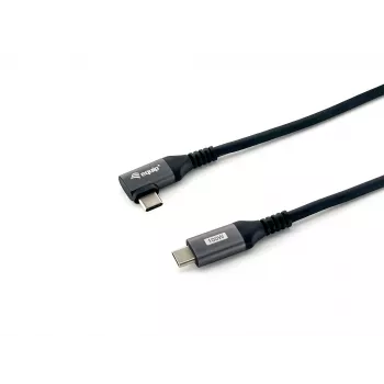 Equip USB 2.0 C zu C 90° abgewinkeltes Kabel, M/M, 2,0 m, 100 W mit Emark-Chipsatz