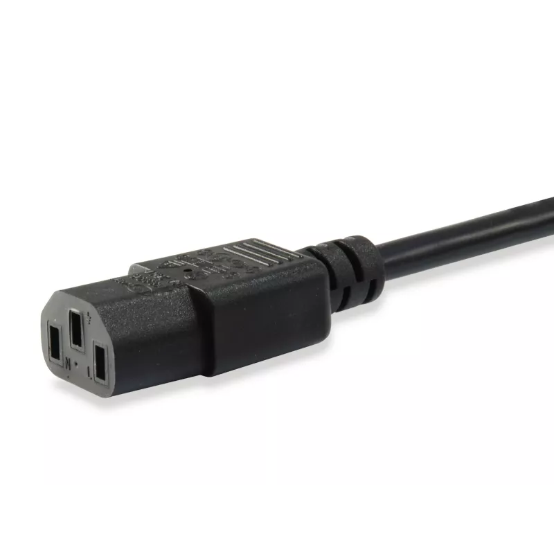 Equip Hochwertiges Netzkabel, C13 auf Schuko, 3,0 m, 3 m, IEC C13, CEE7/7, H05VV-F3G, 250 V, 10 A