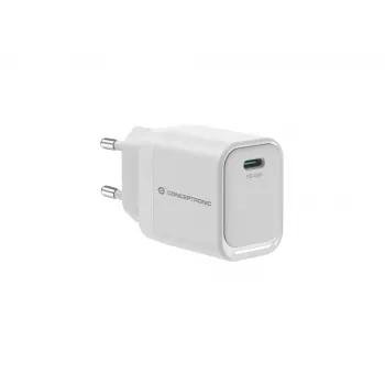 CONCEPTRONIC ALTHEA19W45 1-Port 45W GaN USB-C PD Ladegerät mit PPS, PD 3.0, 100–240V, Weiß