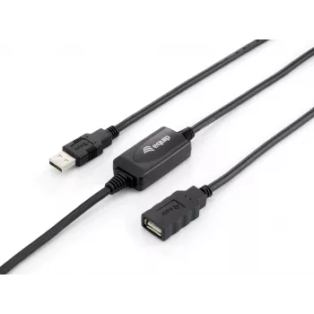 Equip USB 2.0 Type A aktives Verlängerungskabel Stecker auf Buchse, 10 m