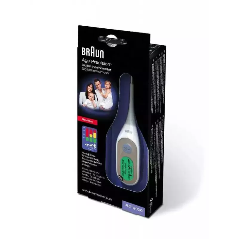 Braun PRT2000 digitales Körperthermometer Kontakt Blau, Weiß Unterarm