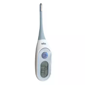 Braun PRT2000 digitales Körperthermometer Kontakt Blau, Weiß Unterarm