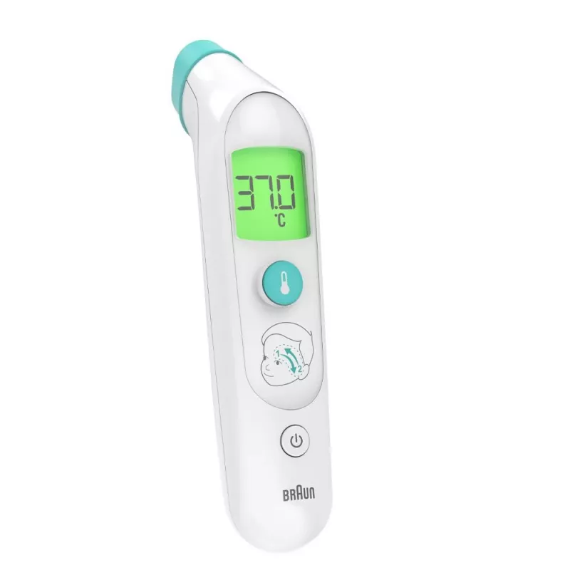 Braun BST200WE Fernmessungsthermometer Weiß Stirn Tasten