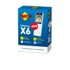 DECT-Schnurlostelefon FRITZ X6 Weiß International — Freisprecheinrichtung, Anrufbeantworter, 100-Einträge-Telefonbuch