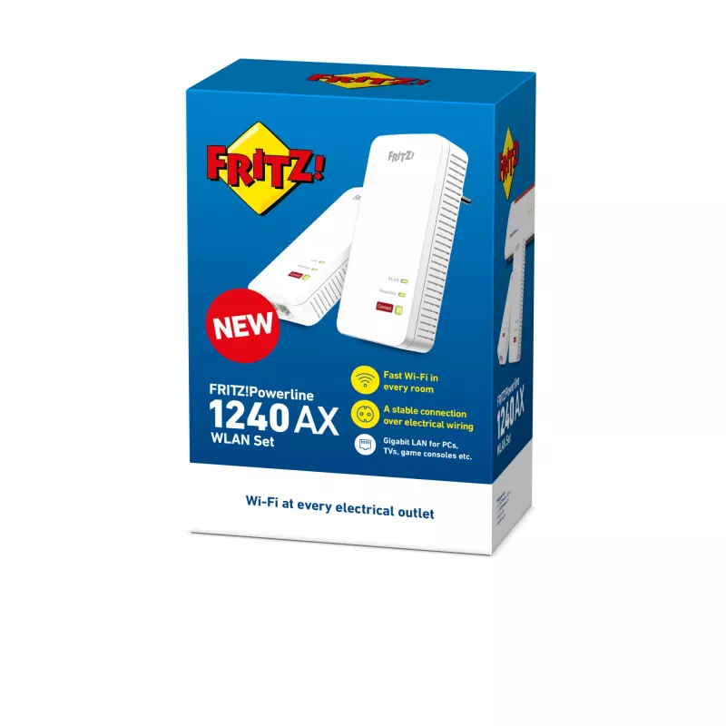 Powerline 1240 AX WLAN Set 1200 Mbit/s Ethernet LAN Wi-Fi Weiß 2 St.