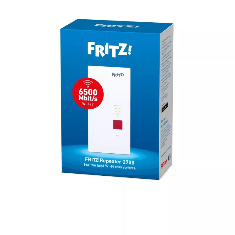 Wi-Fi Repeater AVM FRITZ! 2700 (Dual-Band, Wi‑Fi 7 802.11be, 6500 Mbit/s, 2.5 GbE, interne Antennen)