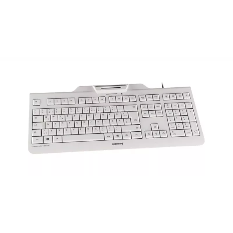 CHERRY KC 1000 SC Tastatur kabelgebunden USB AZERTY Belgisch Weiß