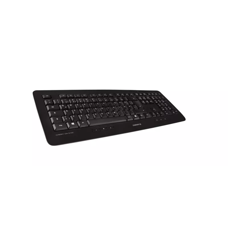 CHERRY DW 5100 Tastatur Maus inklusive Universal RF Wireless AZERTY Belgisch Schwarz