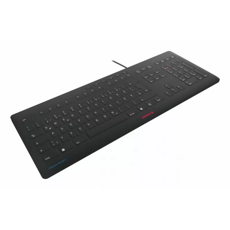 Contour Design STREAM PROTECT, Full-size (100%), Kabel, USB, Scherentastschalter, QWERTY, Schwarz