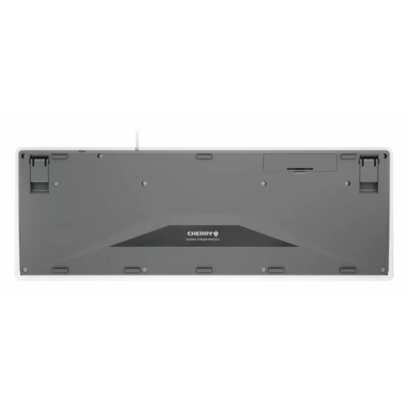 Contour Design STREAM PROTECT, Full-size (100%), Kabelgebunden, USB, Scheren-Tastenschalter, QWERTY, Weiß