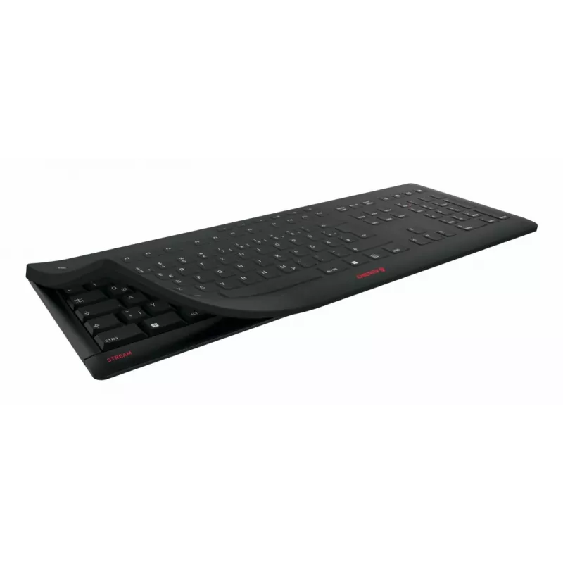 Contour Design STREAM PROTECT WIRELESS, Full-size (100%), Wireless, RF Wireless, Scissor key switch, QWERTY, Schwarz