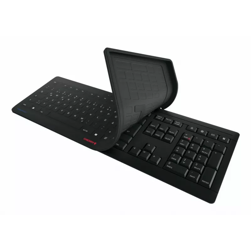 Contour Design STREAM PROTECT WIRELESS, Full-size (100%), Wireless, RF Wireless, Scissor key switch, QWERTY, Schwarz