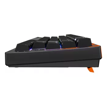 Mechanische Gaming-Tastatur Cherry K5 Pro TMR Compact – 65%-Layout, QWERTZ, RGB-Beleuchtung, USB-Kabel, 2 m Kabel, schwarz/orange