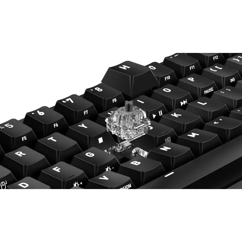 Mechanische Gaming-Tastatur Cherry K5 Pro TMR Compact – 65%-Layout, QWERTZ, RGB-Beleuchtung, USB-Kabel, 2 m Kabel, schwarz/orange