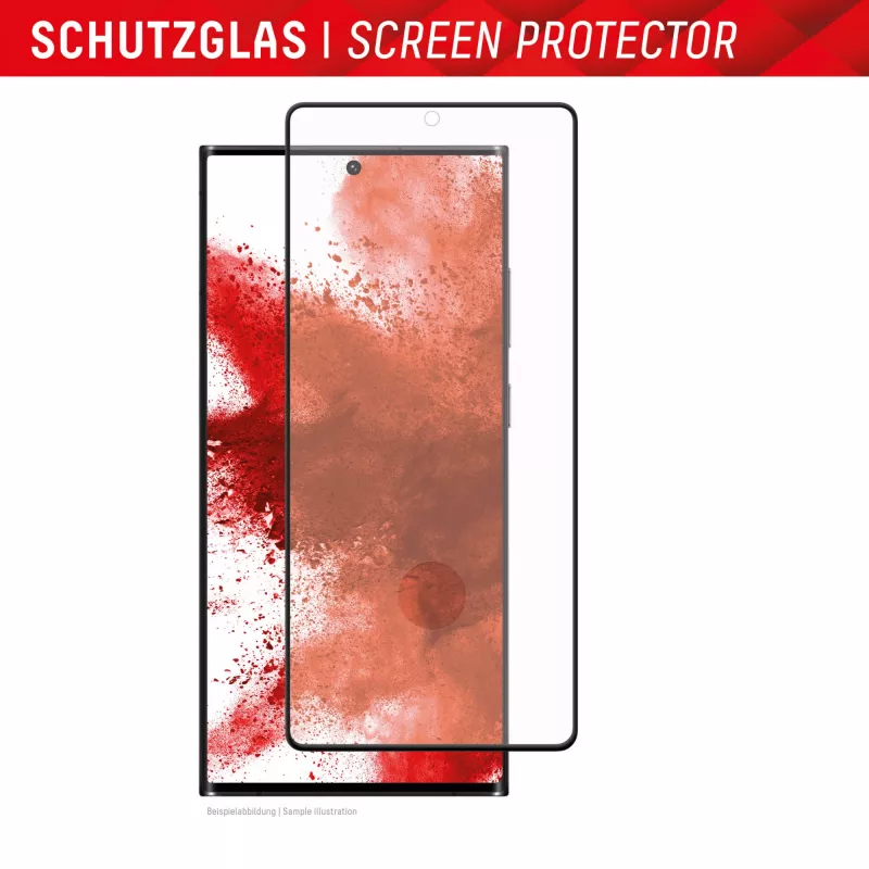 Displex Displayschutz + Hülle für Samsung Galaxy S23 Ultra, Eco-Montagerahmen, vollflächige Abdeckung