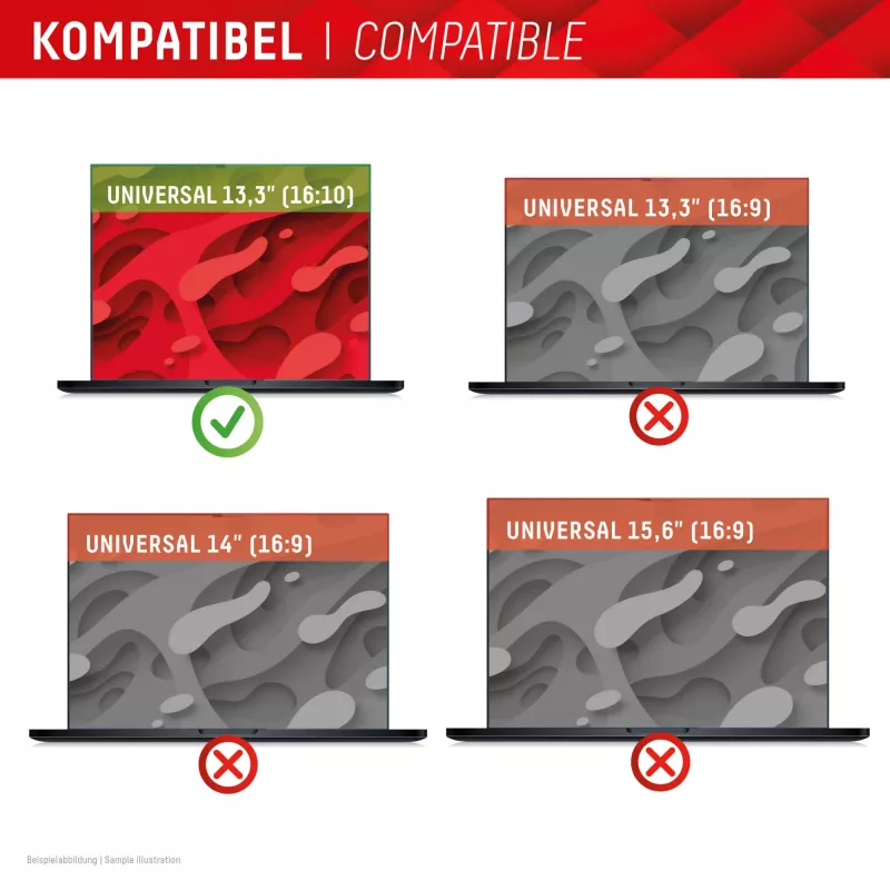 Displex PRIVACY SAFE Abnehmbarer 2-Wege-Blickschutzfilter für 13,3-Zoll-Laptops (16:10)