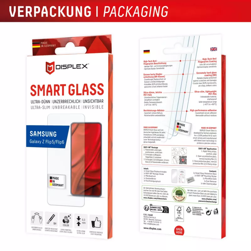Displex Samsung Galaxy Z Flip5/Z Flip6/Z Flip7 FE Tempered Film