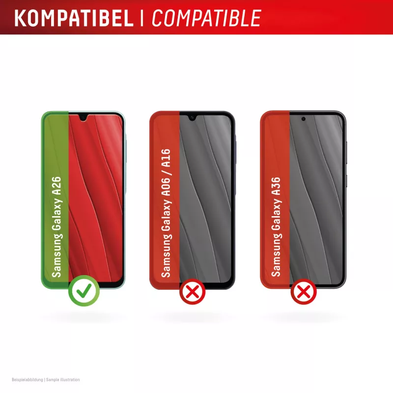 Displex Displayschutz (10H) für Samsung Galaxy A26, Eco-Montagerahmen, kratzfest