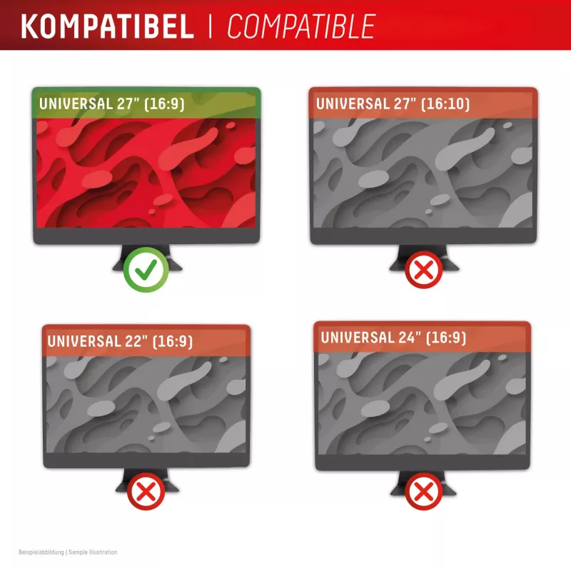 Displex PRIVACY SAFE abnehmbarer 2-Wege-Sichtschutzfilter für Desktop-Monitor 27″ (16:9)