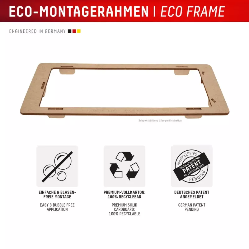 Tempered Glass Screen Protector + Case für Samsung Galaxy A36 von e.v.i., Eco Montagerahmen, kratzfest, transparent