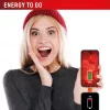 Displex Phone-to-Phone Notladegerät, USB-C auf USB-C, Mini-Stecker + Flex-Kabel, kompaktes 2er-Set