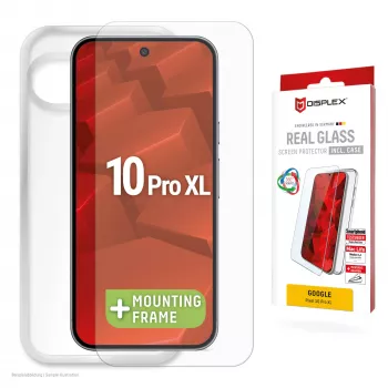 Displex Displayschutzfolie + Hülle für Google Pixel 10 Pro XL, Eco-Montagerahmen, kratzfest