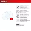 Displayschutzfolie e.v.i. Displex 9H Glas für Galaxy Watch 8 40 mm, 2er-Pack, ultradünn, randlos, Anti-Fingerabdruck