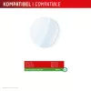 Displayschutzfolie e.v.i. Displex 9H Glas für Galaxy Watch 8 40 mm, 2er-Pack, ultradünn, randlos, Anti-Fingerabdruck